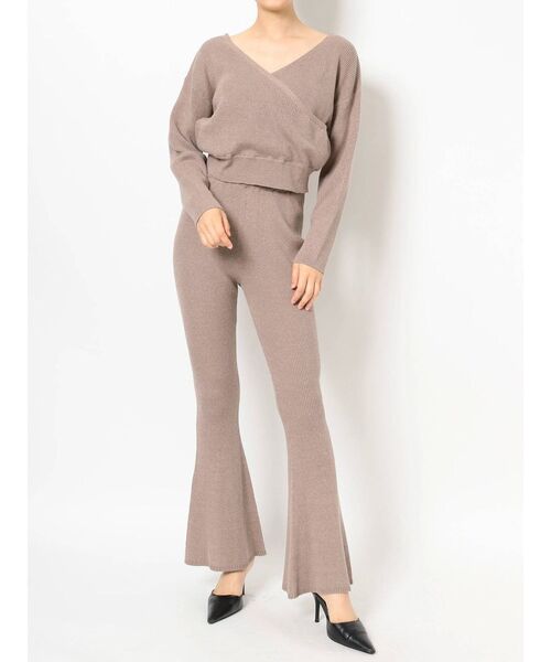 GYDA（ジェイダ）の「2WAYカシュクールリブニットTOPS（ニット/セーター・レディース・ブラック/ベージュ/グリーン・FREE）」の20枚目の写真