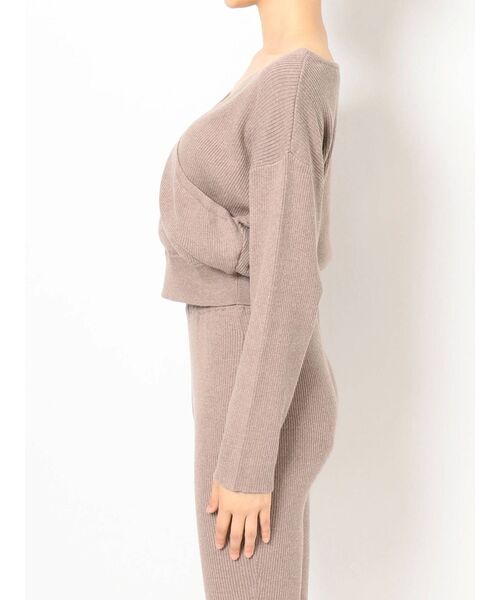 GYDA（ジェイダ）の「2WAYカシュクールリブニットTOPS（ニット/セーター・レディース・ブラック/ベージュ/グリーン・FREE）」の22枚目の写真