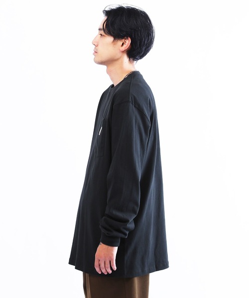 Carhartt（カーハート）の「Carhartt / カーハート Workwear Long-Sleeve Pocket T-Shirt 長袖Tシャツ ロンT（Tシャツ/カットソー・メンズ・グレー/グリーン/ネイビー/ダークブラウン/チャコールグレー/ブラック/モスグリーン/コバルトブルー/グリーン系その他/バーガンディー/ブルー/ホワイト・SMALL/MEDIUM/LARGE/X-LARGE/XX-LARGE）」の17枚目の写真