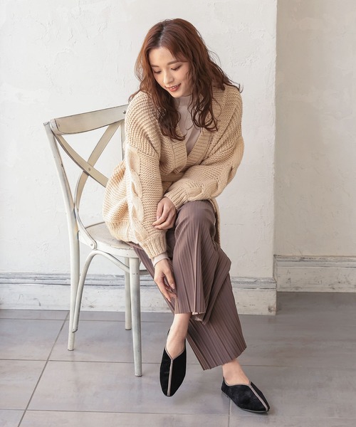 KOBE LETTUCE（コウベレタス）の「スクエアトゥフラットソールパイピングバブーシュ（その他シューズ・レディース・ブラック系その他/グレイッシュベージュ/ブラック/ベージュ系その他・S/L/LL/M）」の13枚目の写真