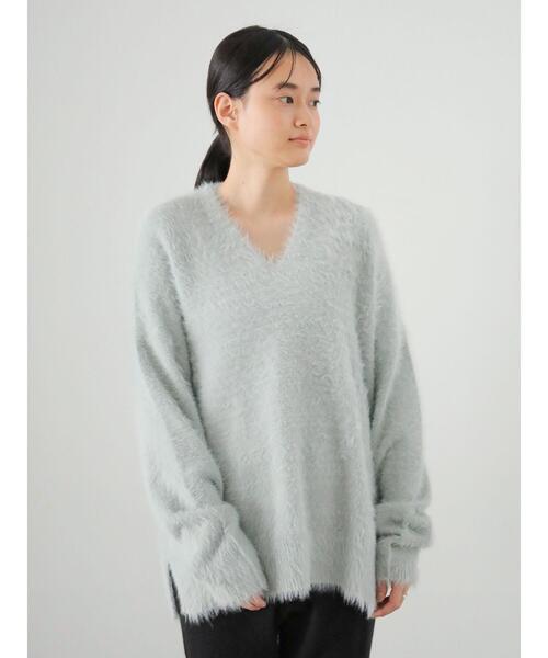 【美品✨】アルアバイル　フリゼVネックニットジャケット　完売品 Vネックニュアンスニット（ニット/セーター）｜raffime