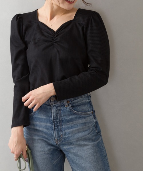 SpRay(スプレイ)の「テレコレ-スアップカットソー(Tシャツ/カットソー・レディース・ブラック/ベージュ/オフホワイト/イエロー/ブルー・FREE)」の22枚目の写真