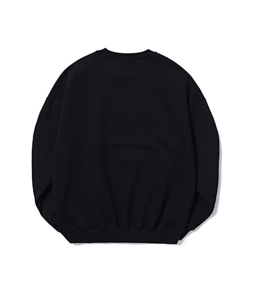 muahmuah(ムーアムーア)の「A'GEM/9 × .kom『muah muah/ムーアムーア』OVERFIT WAPPEN MTM/韓国ブランド オーバーフィット ワッペン MTM スウェットシャツ トレーナー(スウェット・レディース・ブラック/グレー/インディゴブルー/ベージュ/カーキ/アイボリー・FREE)」の19枚目の写真