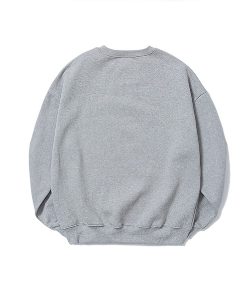 muahmuah(ムーアムーア)の「A'GEM/9 × .kom『muah muah/ムーアムーア』OVERFIT WAPPEN MTM/韓国ブランド オーバーフィット ワッペン MTM スウェットシャツ トレーナー(スウェット・レディース・ブラック/グレー/インディゴブルー/ベージュ/カーキ/アイボリー・FREE)」の9枚目の写真