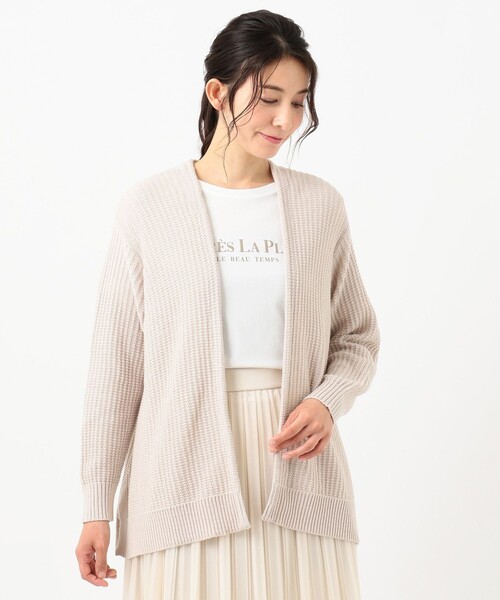 ANY SIS(エニィスィス)の「【洗える】タックスプリング カーディガン(カーディガン/ボレロ・レディース・ベージュ系/ライトグリーン系・4)」の7枚目の写真