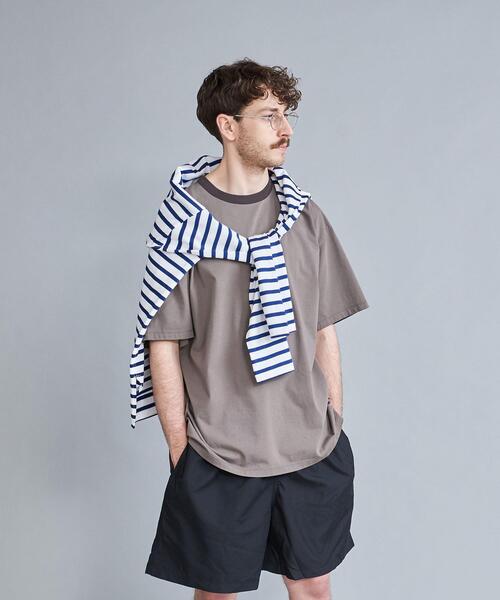 Steven Alan（スティーブンアラン）の「＜Steven Alan＞ PREM SIRO RINGER SHORT SLEEVE TEE-LOOSE/Tシャツ（Tシャツ/カットソー・メンズ・ホワイト/ネイビー/グレー・S/M/L/XL）」の3枚目の写真