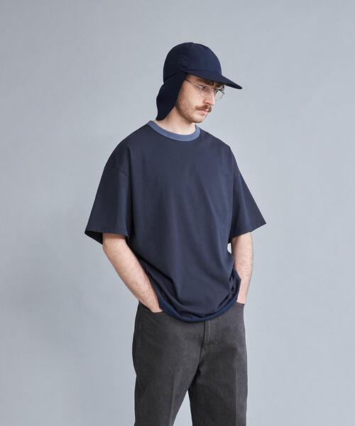 Steven Alan（スティーブンアラン）の「＜Steven Alan＞ PREM SIRO RINGER SHORT SLEEVE TEE-LOOSE/Tシャツ（Tシャツ/カットソー・メンズ・ホワイト/ネイビー/グレー・S/M/L/XL）」の6枚目の写真