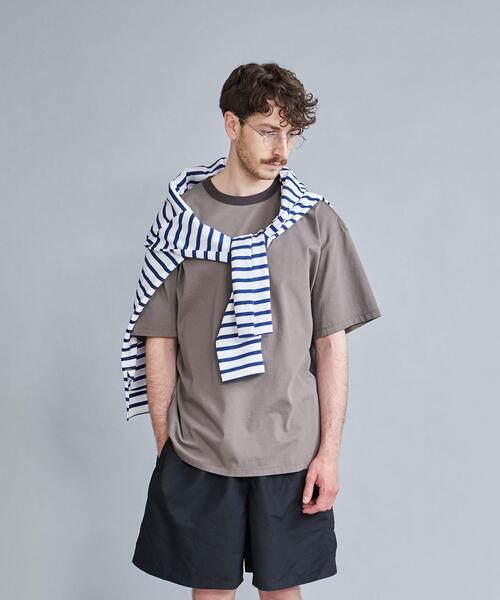 Steven Alan（スティーブンアラン）の「＜Steven Alan＞ PREM SIRO RINGER SHORT SLEEVE TEE-LOOSE/Tシャツ（Tシャツ/カットソー・メンズ・ホワイト/ネイビー/グレー・S/M/L/XL）」の11枚目の写真
