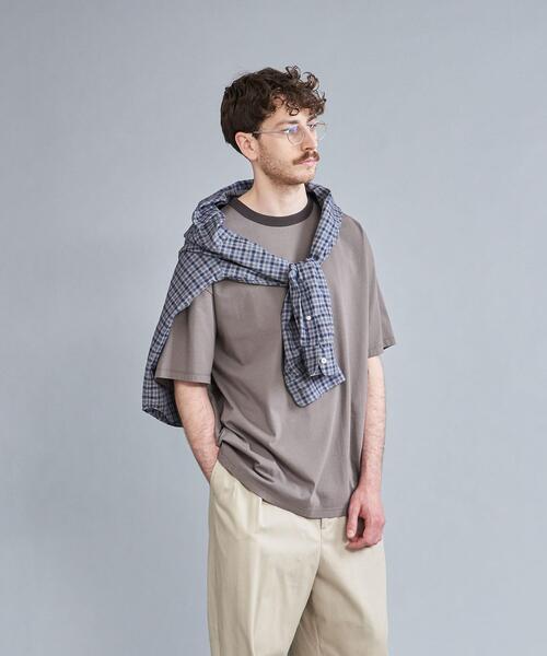 Steven Alan（スティーブンアラン）の「＜Steven Alan＞ PREM SIRO RINGER SHORT SLEEVE TEE-LOOSE/Tシャツ（Tシャツ/カットソー・メンズ・ホワイト/ネイビー/グレー・S/M/L/XL）」の16枚目の写真