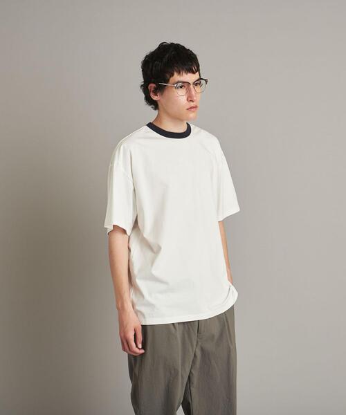 Steven Alan（スティーブンアラン）の「＜Steven Alan＞ PREM SIRO RINGER SHORT SLEEVE TEE-LOOSE/Tシャツ（Tシャツ/カットソー・メンズ・ホワイト/ネイビー/グレー・S/M/L/XL）」の5枚目の写真