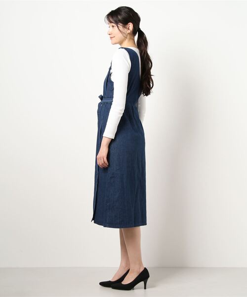 Roomy's（ルーミーズ）の「デニムジャンスカ（ワンピース・レディース・ネイビー・FREE）」の3枚目の写真