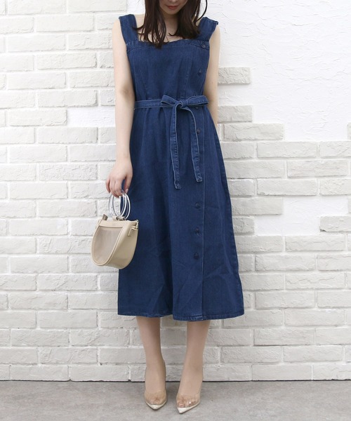 Roomy's（ルーミーズ）の「デニムジャンスカ（ワンピース・レディース・ネイビー・FREE）」の5枚目の写真