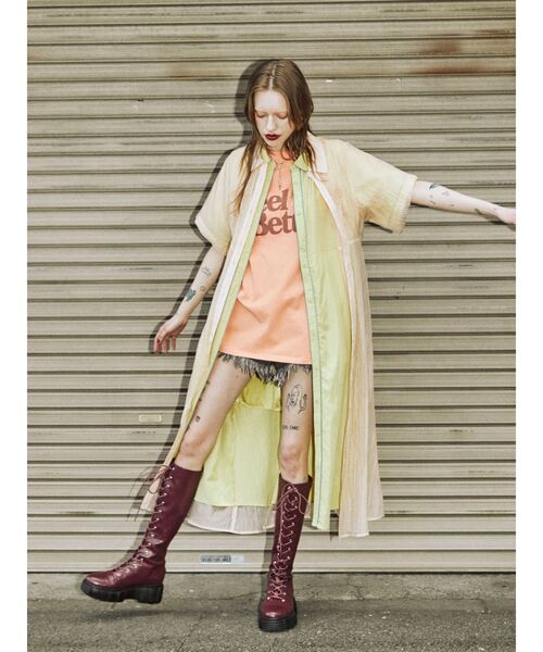 jouetie（ジュエティ）の「レイヤードシアーワンピース（ワンピース・レディース・ブラック/イエロー/パープル/その他1・MEDIUM）」の3枚目の写真