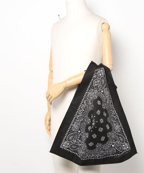 HAV-A-HANK(ハバハンク )の「【HAV-A-HANK/ハバハンク】 バンダナバッグ(トートバッグ・メンズ・ホワイト/ブラック/ブルー/ベージュ/ミント・FREE)」の9枚目の写真