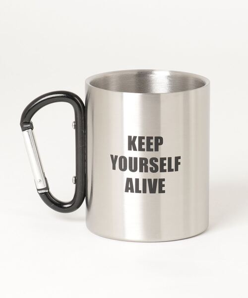 HYSTERIC GLAMOUR（ヒステリックグラマー）の「KEEP YOURSELF ALIVE カラビナマグ（グラス/マグカップ/タンブラー・メンズ・シルバー・FREE）」の3枚目の写真