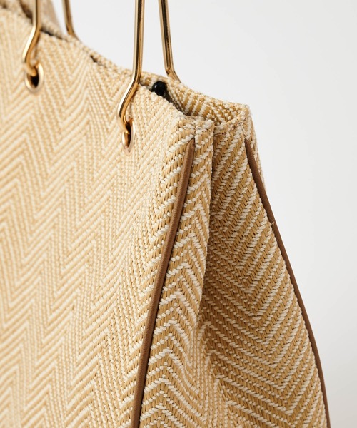 COLONY 2139（コロニートゥーワンスリーナイン）の「雑材トートバッグ/マチ付きA4収納可能トート（トートバッグ・レディース・ブラック/ベージュ・FREE）」の14枚目の写真