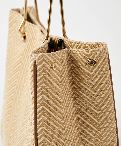 COLONY 2139（コロニートゥーワンスリーナイン）の「雑材トートバッグ/マチ付きA4収納可能トート（トートバッグ・レディース・ブラック/ベージュ・FREE）」の8枚目の写真