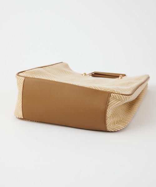 COLONY 2139（コロニートゥーワンスリーナイン）の「雑材トートバッグ/マチ付きA4収納可能トート（トートバッグ・レディース・ブラック/ベージュ・FREE）」の12枚目の写真