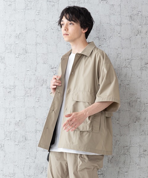 OUTDOOR PRODUCTS APPAREL(アウトドアプロダクツアパレル)の「ベンチレーションシャツ 「着るBAG」シリーズ 撥水 抗UV ポケット多数 ビッグシルエット(シャツ/ブラウス・メンズ・ブラック/ベージュ・LARGE/MEDIUM/X-LARGE)」の12枚目の写真