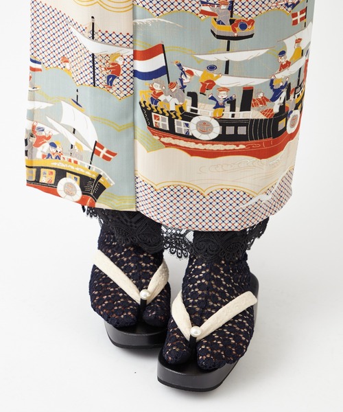 ふりふ(フリフ)の「furifuまるレース足袋(和装小物・レディース・ベージュ/サックスブルー/ネイビー・FREE)」の5枚目の写真