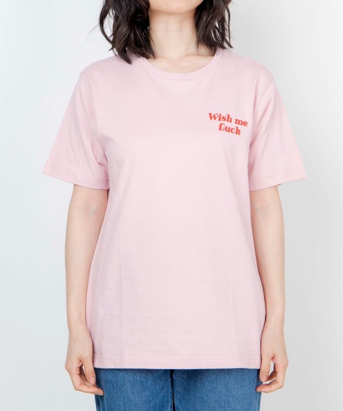 WEGO（ウィゴー）の「WEGO/チェリーバックプリントTシャツ（Tシャツ/カットソー・レディース・ピンク/ホワイト・SMALL/X-LARGE/MEDIUM/LARGE）」の3枚目の写真