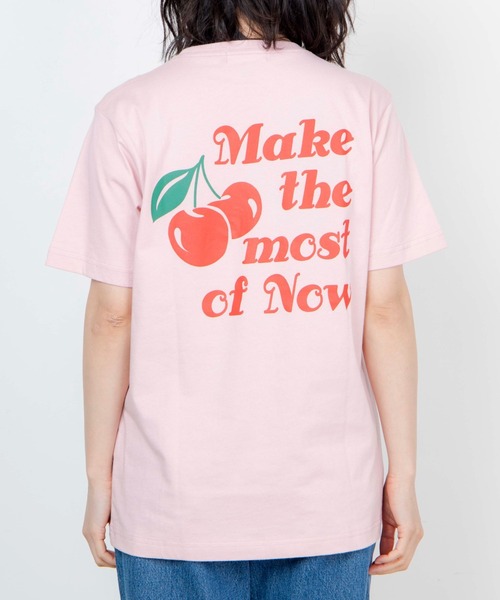 WEGO（ウィゴー）の「WEGO/チェリーバックプリントTシャツ（Tシャツ/カットソー・レディース・ピンク/ホワイト・SMALL/X-LARGE/MEDIUM/LARGE）」の10枚目の写真