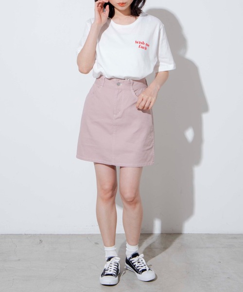 WEGO（ウィゴー）の「WEGO/チェリーバックプリントTシャツ（Tシャツ/カットソー・レディース・ピンク/ホワイト・SMALL/X-LARGE/MEDIUM/LARGE）」の8枚目の写真