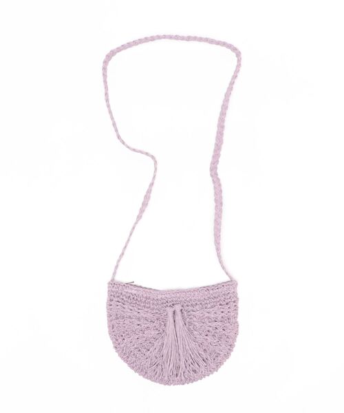 clear（クリア）の「半月カゴバッグ（かごバッグ・レディース・ベージュ/ブラウン/ライトグリーン/ラベンダー・F）」の4枚目の写真