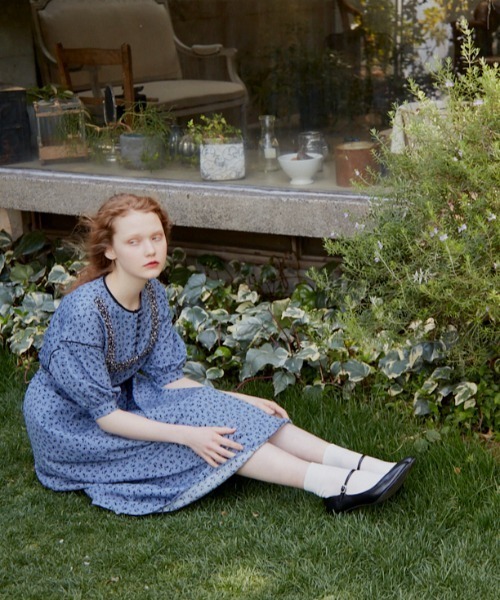 idem（イデム）の「flower × flower onepiece/フラワー×フラワーワンピース（ワンピース・レディース・ブルー/グリーン・FREE）」の14枚目の写真