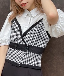 WEGO | WEGO/ダブルボタン千鳥ビスチェ(タンクトップ)