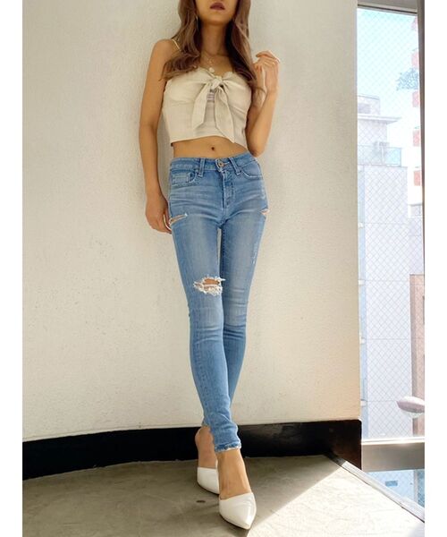 GYDA（ジェイダ）の「【セットアップ着用可】フロントリボン2WAYビスチェ（シャツ/ブラウス・レディース・カーキ/その他1/アイボリー・FREE）」の12枚目の写真