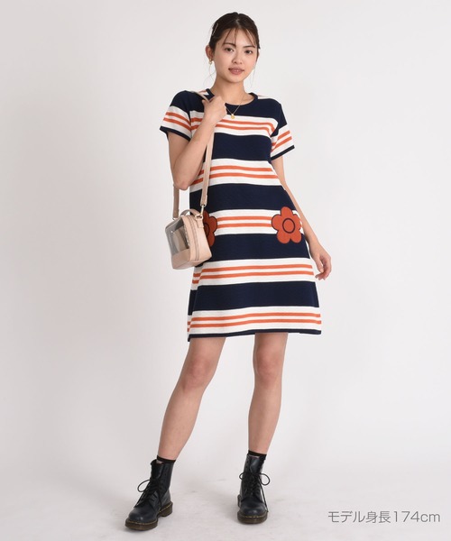 セール カノコボーダーアップリケ ワンピース ワンピース Mary Quant マリークヮント のファッション通販 Zozotown