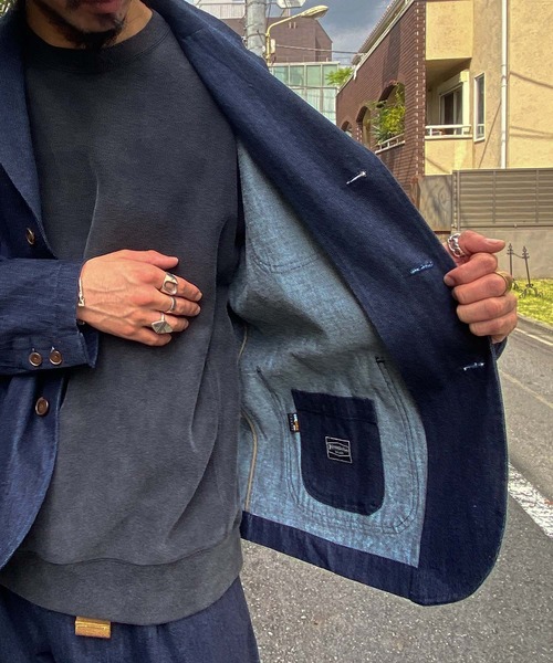 Johnbull（ジョンブル）の「インディゴラペルドジャケット(ID211)（テーラードジャケット・メンズ・ワンウォッシュ・SMALL/MEDIUM/LARGE）」の21枚目の写真