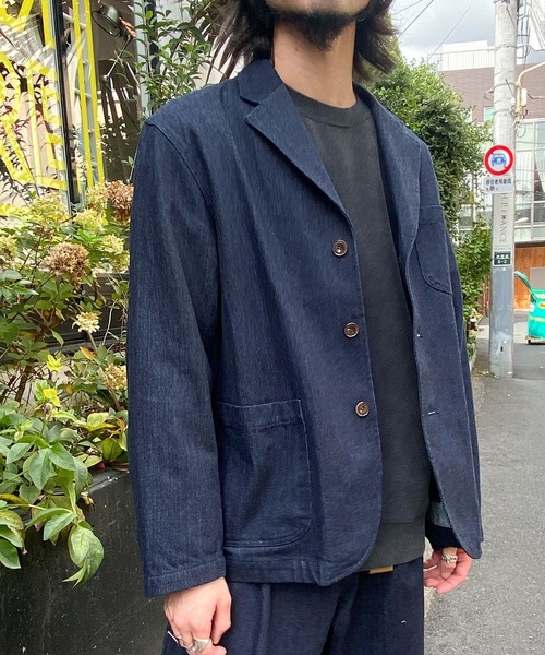 Johnbull（ジョンブル）の「インディゴラペルドジャケット(ID211)（テーラードジャケット・メンズ・ワンウォッシュ・SMALL/MEDIUM/LARGE）」の19枚目の写真