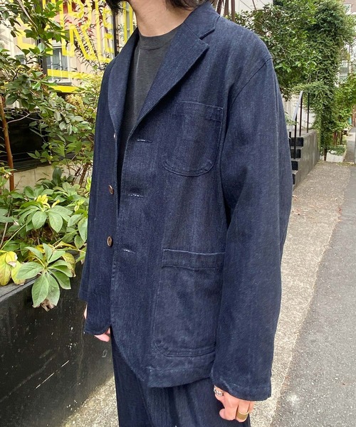 Johnbull（ジョンブル）の「インディゴラペルドジャケット(ID211)（テーラードジャケット・メンズ・ワンウォッシュ・SMALL/MEDIUM/LARGE）」の20枚目の写真