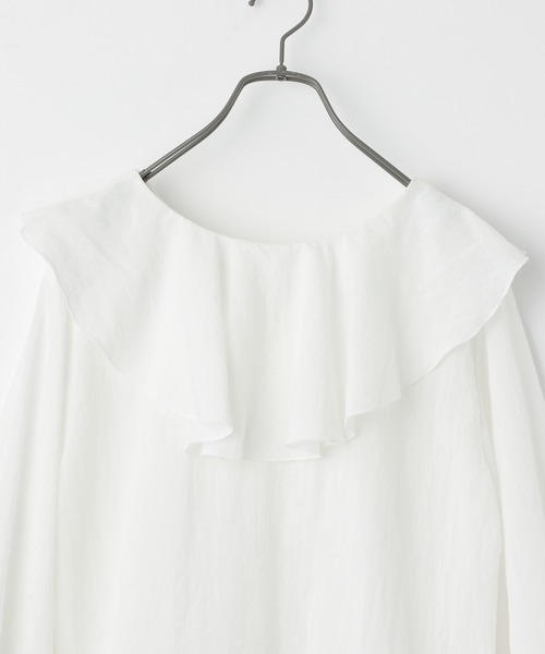 Heather（ヘザー）の「3WAYラッフルカラーブラウス　955904（シャツ/ブラウス・レディース・ホワイト/ブラック/ブルー・FREE）」の10枚目の写真
