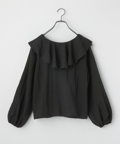 Heather（ヘザー）の「3WAYラッフルカラーブラウス　955904（シャツ/ブラウス・レディース・ホワイト/ブラック/ブルー・FREE）」の5枚目の写真