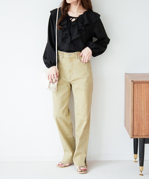 Heather（ヘザー）の「3WAYラッフルカラーブラウス　955904（シャツ/ブラウス・レディース・ホワイト/ブラック/ブルー・FREE）」の17枚目の写真