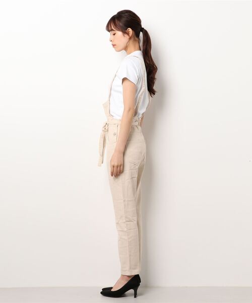 coca（coca）（コカ）の「ゆるっとサイズ感カツラギサロペット（サロペット/オーバーオール・レディース・カーキ/アイボリー・M/L）」の3枚目の写真