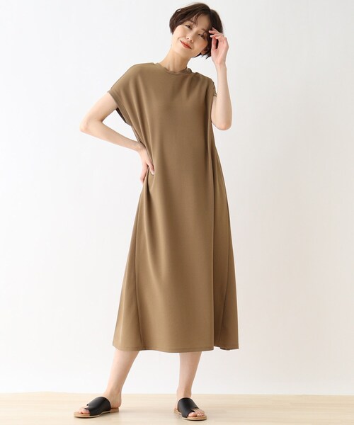 DRESKIP(ドレスキップ)の「◆バックヘンリ-ロングワンピース(ワンピース・レディース・カーキ/アイボリー/グレー系その他・02/03/04)」の3枚目の写真