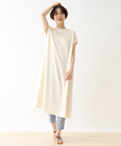 DRESKIP(ドレスキップ)の「◆バックヘンリ-ロングワンピース(ワンピース・レディース・カーキ/アイボリー/グレー系その他・02/03/04)」の5枚目の写真