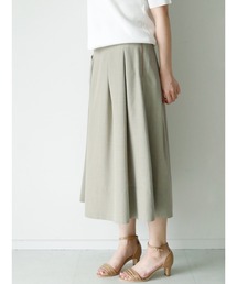 Te chichi | 麻調タックフレアスカート(スカート)