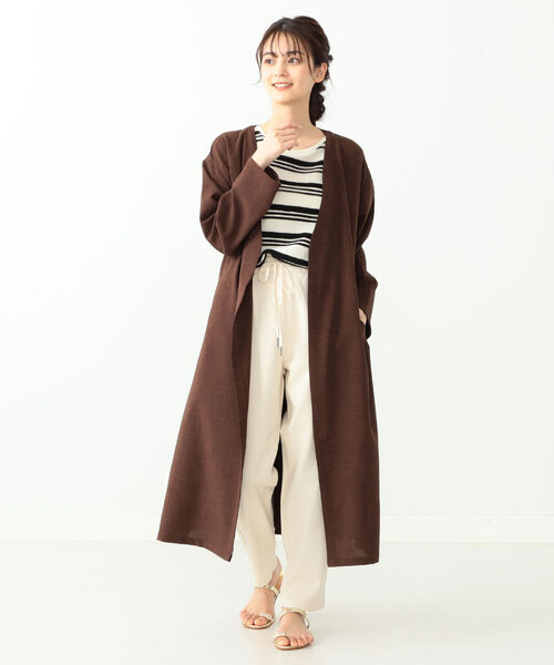 BEAMS HEART（ビームスハート）の「BEAMS HEART / ボーダー柄 クルーネック Tシャツ（Tシャツ/カットソー・レディース・ライトグレー/ネイビー/オフホワイト・FREE）」の20枚目の写真