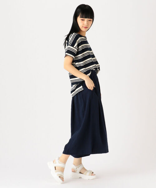 BEAMS HEART（ビームスハート）の「BEAMS HEART / ボーダー柄 クルーネック Tシャツ（Tシャツ/カットソー・レディース・ライトグレー/ネイビー/オフホワイト・FREE）」の11枚目の写真