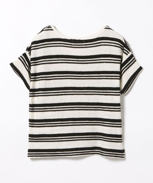 BEAMS HEART（ビームスハート）の「BEAMS HEART / ボーダー柄 クルーネック Tシャツ（Tシャツ/カットソー・レディース・ライトグレー/ネイビー/オフホワイト・FREE）」の8枚目の写真