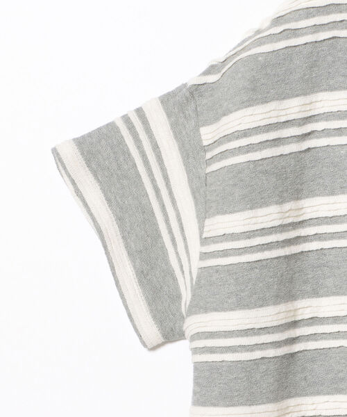 BEAMS HEART（ビームスハート）の「BEAMS HEART / ボーダー柄 クルーネック Tシャツ（Tシャツ/カットソー・レディース・ライトグレー/ネイビー/オフホワイト・FREE）」の15枚目の写真