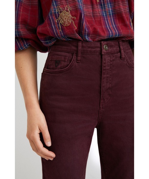 Desigual(デシグアル)の「アンクルストレートパンツ TIBER(デニムパンツ・レディース・ワイン・2L/3L/SS/S/M/L)」の8枚目の写真
