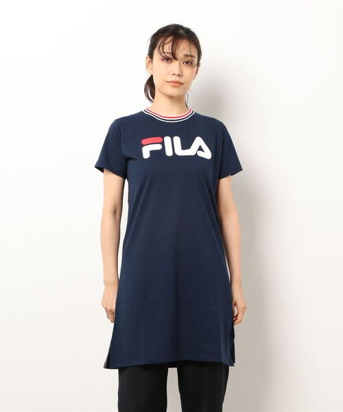 セール Fila フィラ レディース半袖ロングtシャツ Tシャツ カットソー Fila フィラ のファッション通販 Zozotown