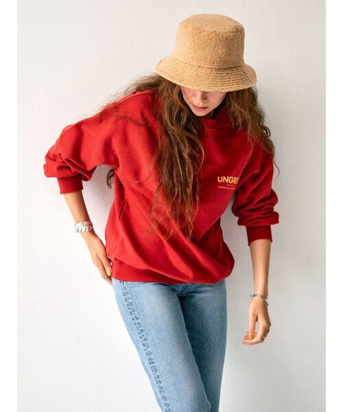 Ungrid（アングリッド）の「【10周年限定】Ungridロゴルーズスウェット(トレーナー)（スウェット・レディース・オフホワイト/レッド/グリーン/ネイビー・FREE）」の20枚目の写真