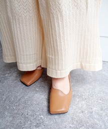 cava cava | オブリークスクエアトゥパンプス　-1320401(パンプス)